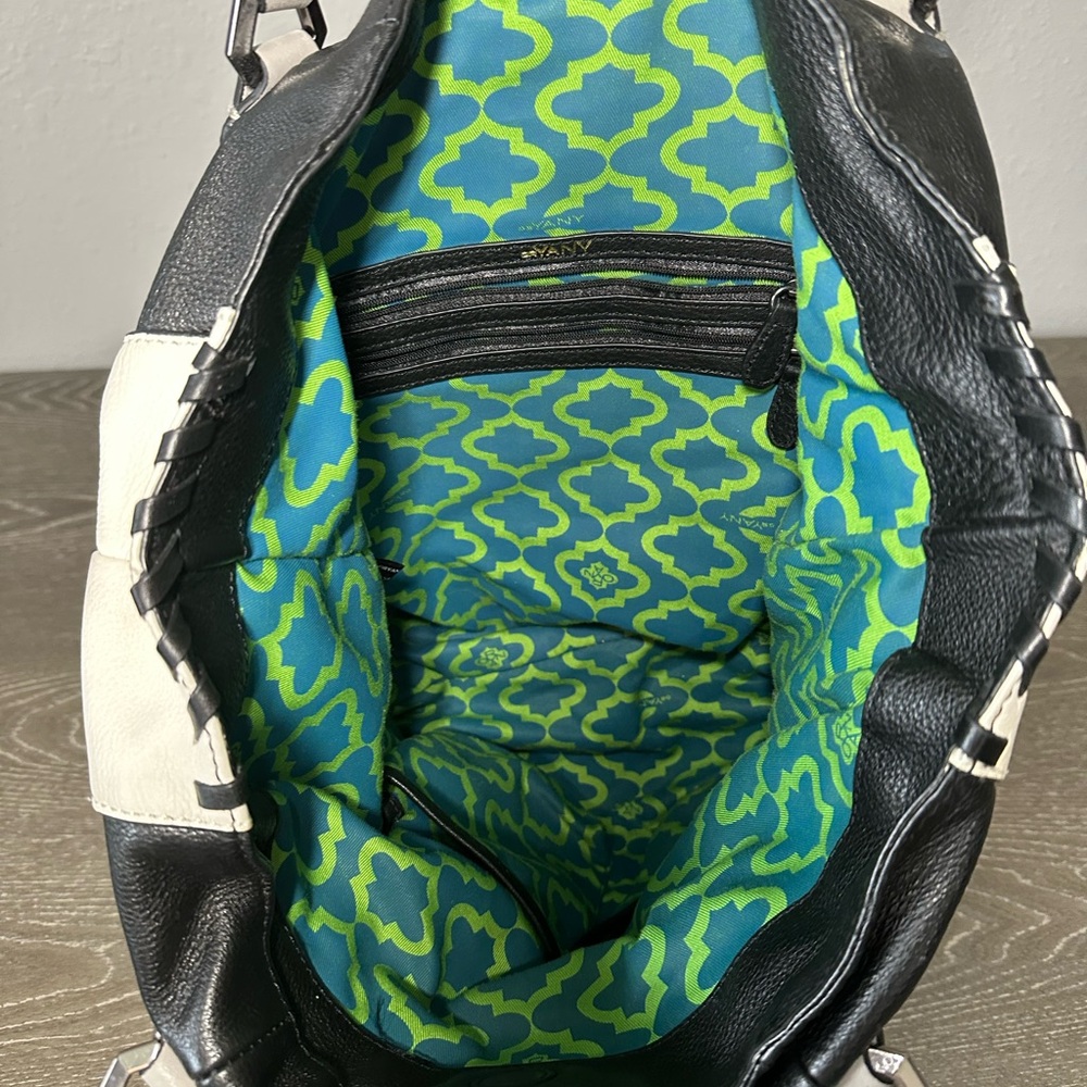 OrYANY Lyssie Colorblock Tote - Black and White with Light gray straps - Picture 5 of 8